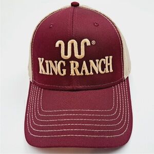 Mesh Trucker Snapback Hat Cap Wine Embroidered